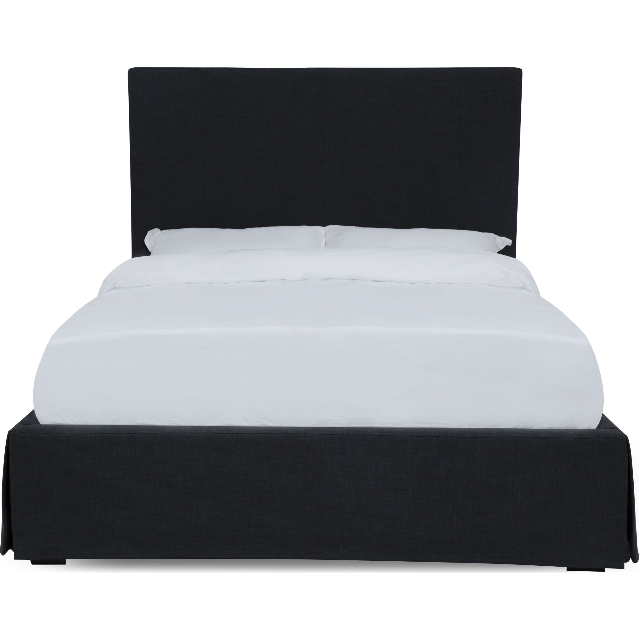 Cheviot UpholsteredSkirted Storage Panel Bed in Iron