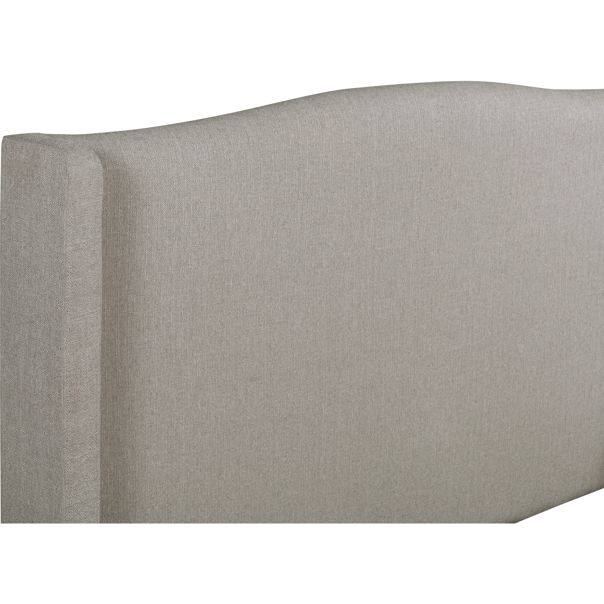 Cicero Upholstered Wingback Bed in Slate Grey