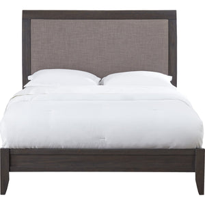 City II Upholstered Sleigh Bed in Basalt Gray