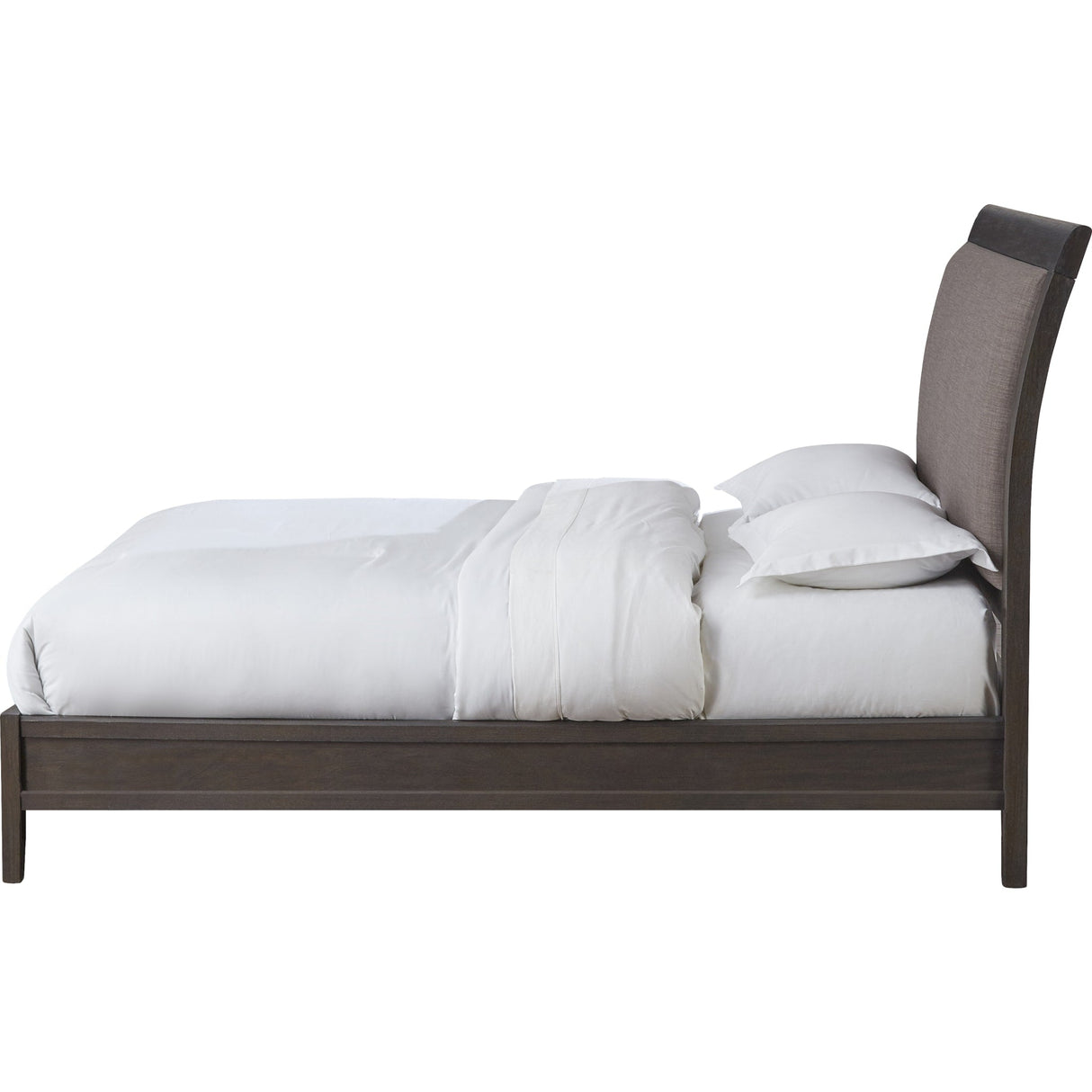 City II Upholstered Sleigh Bed in Basalt Gray