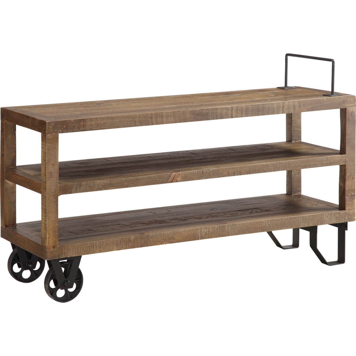 Coalburn Reclaimed Wood Media Console in Russett Brown