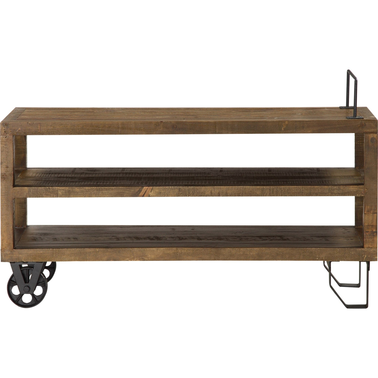 Coalburn Reclaimed Wood Media Console in Russett Brown