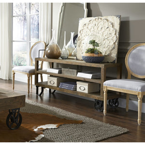 Coalburn Reclaimed Wood Media Console in Russett Brown