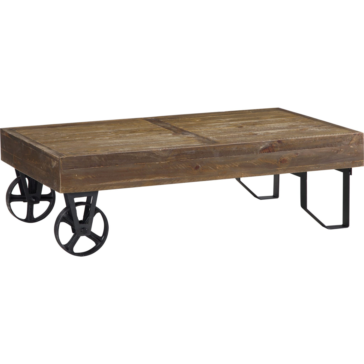Coalburn Reclaimed Wood Rectangular Coffee Table in Russett Brown