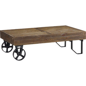 Coalburn Reclaimed Wood Rectangular Coffee Table in Russett Brown