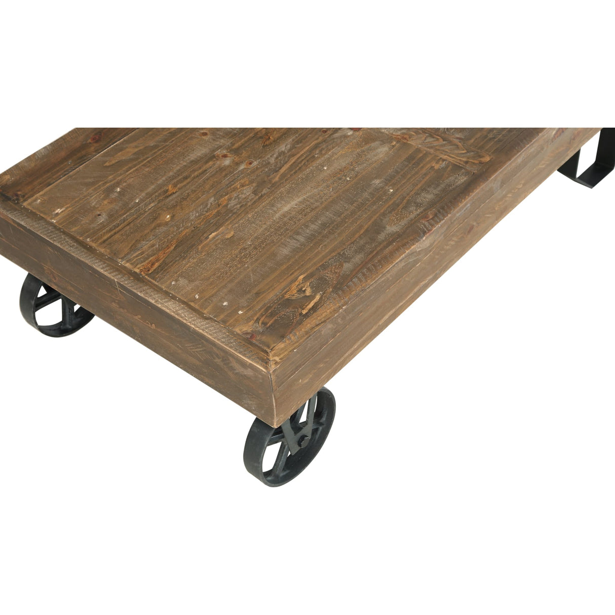 Coalburn Reclaimed Wood Rectangular Coffee Table in Russett Brown