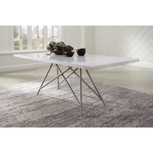 Coral Marble Rectangular Dining Table
