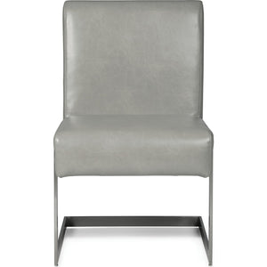 Coral Synthetic Leather Upholstered Dining Chair