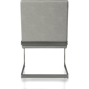 Coral Synthetic Leather Upholstered Dining Chair