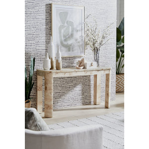 Cosmo Mappa Burl Console Table in Amber Kiss
