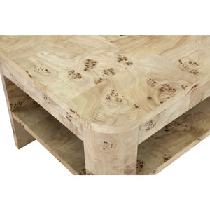 Cosmo Mappa Burl End Table in Amber Kiss