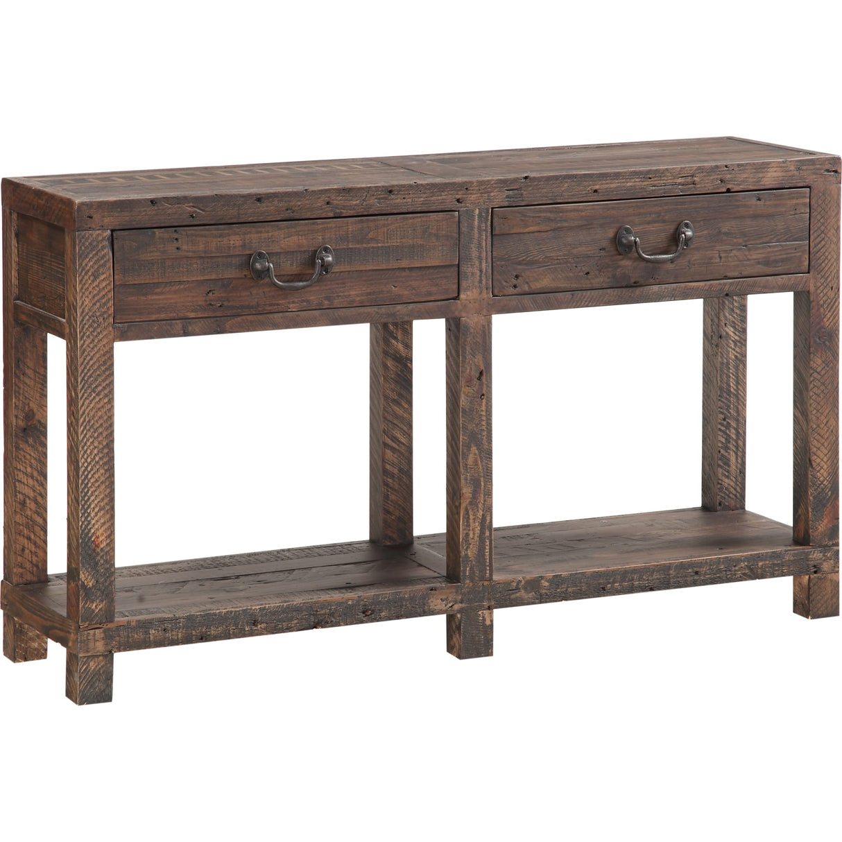Craster Reclaimed Wood Console Table in Smoky Taupe