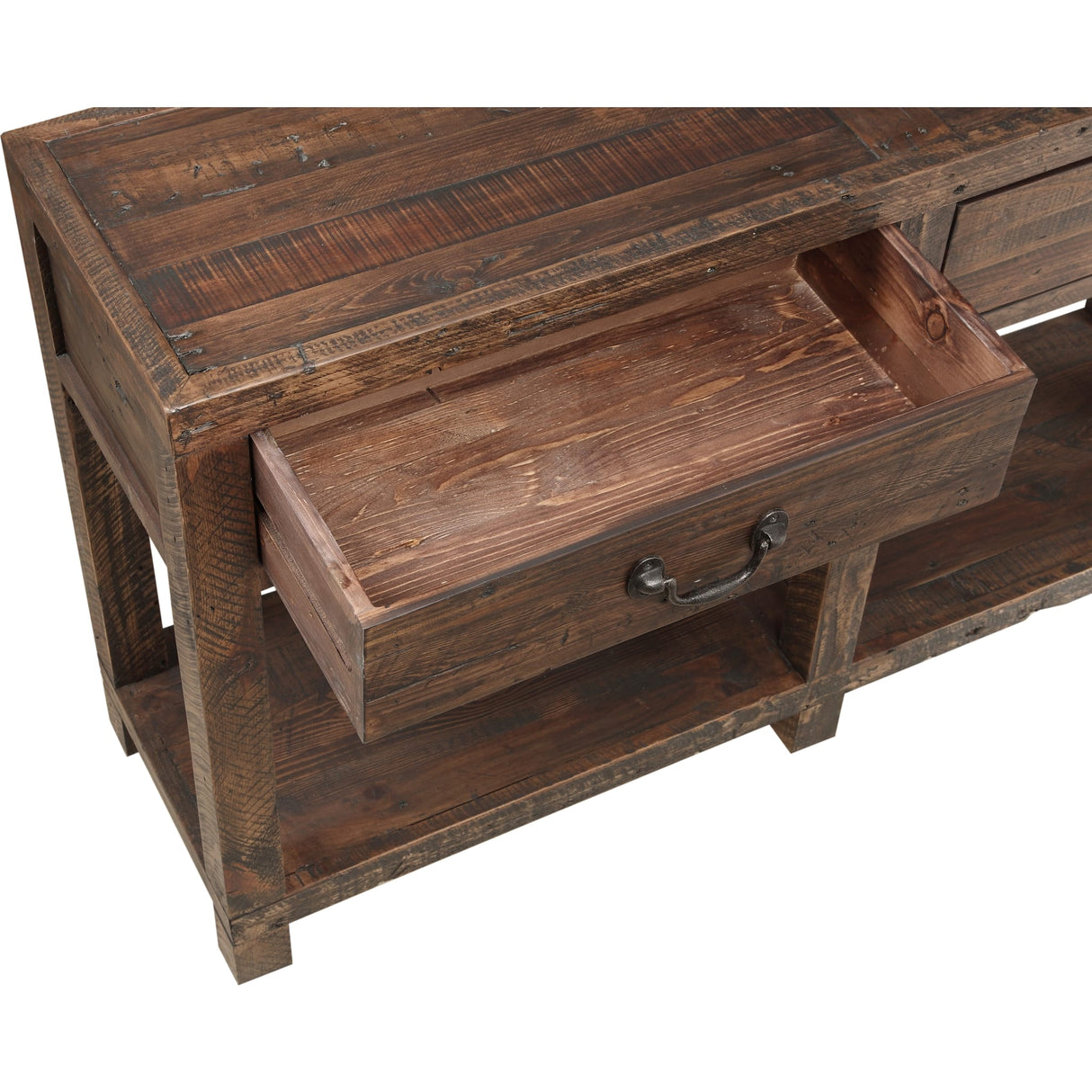 Craster Reclaimed Wood Console Table in Smoky Taupe