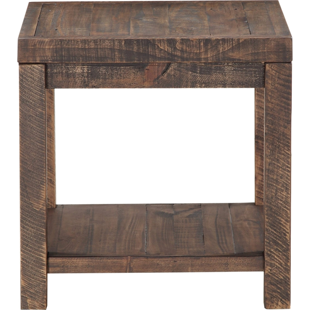 Craster Reclaimed Wood Square Side Table in Smoky Taupe