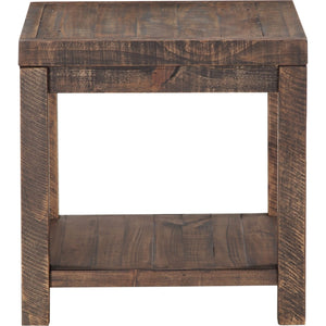 Craster Reclaimed Wood Square Side Table in Smoky Taupe