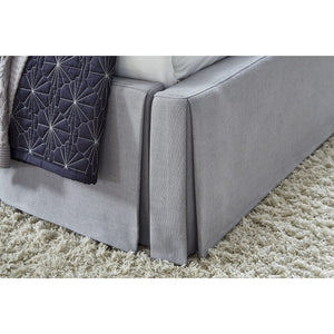 Cresta Skirted Footboard Storage Panel Bed in Fog