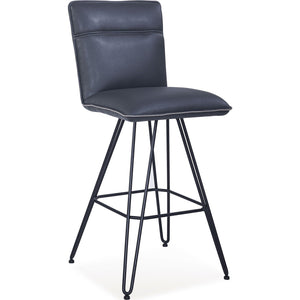 Demi Hairpin Leg Swivel Bar Stool in Cobalt