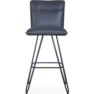 Demi Hairpin Leg Swivel Bar Stool in Cobalt