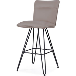 Demi Hairpin Leg Swivel Bar Stool in Taupe