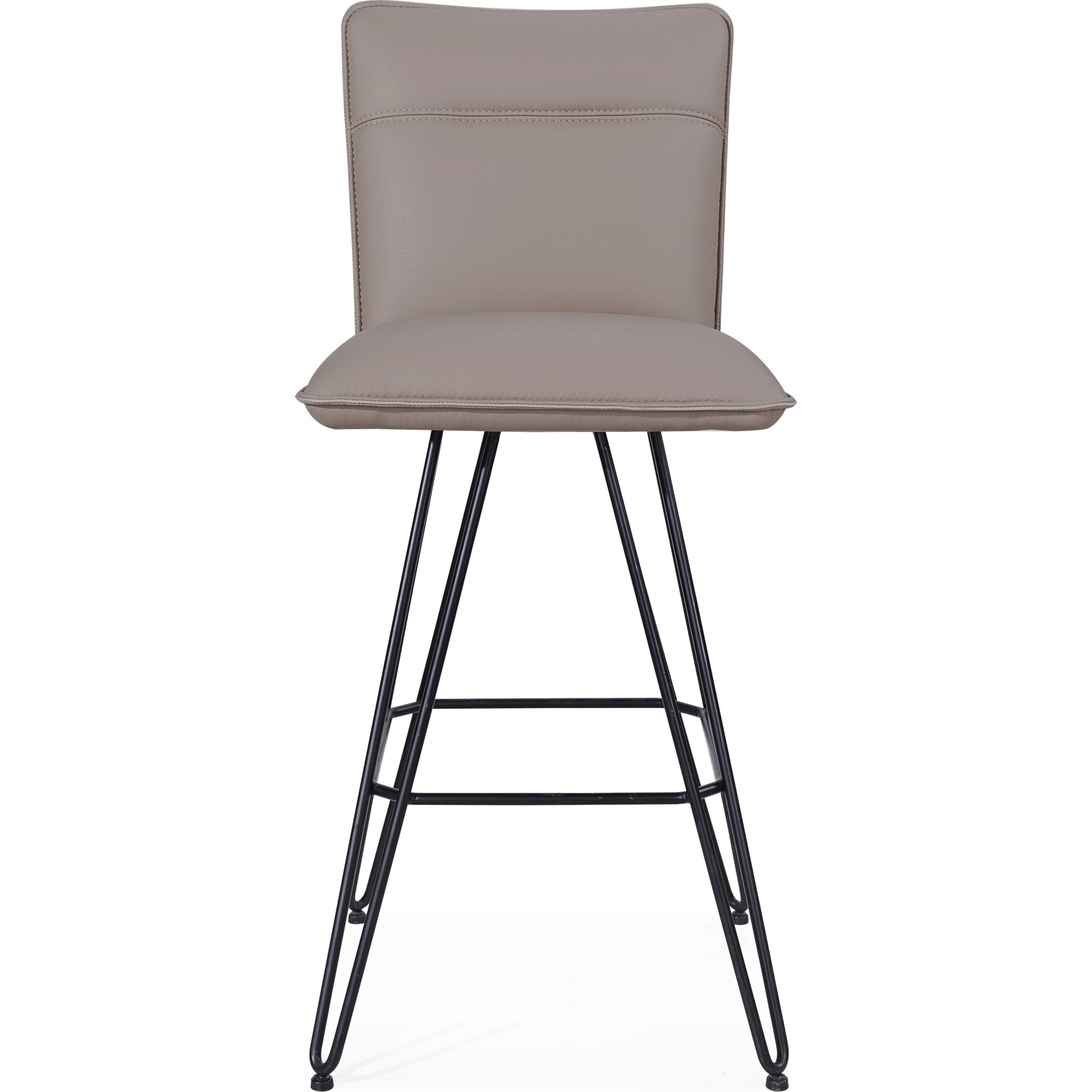 Demi Hairpin Leg Swivel Bar Stool in Taupe