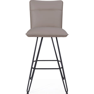 Demi Hairpin Leg Swivel Bar Stool in Taupe