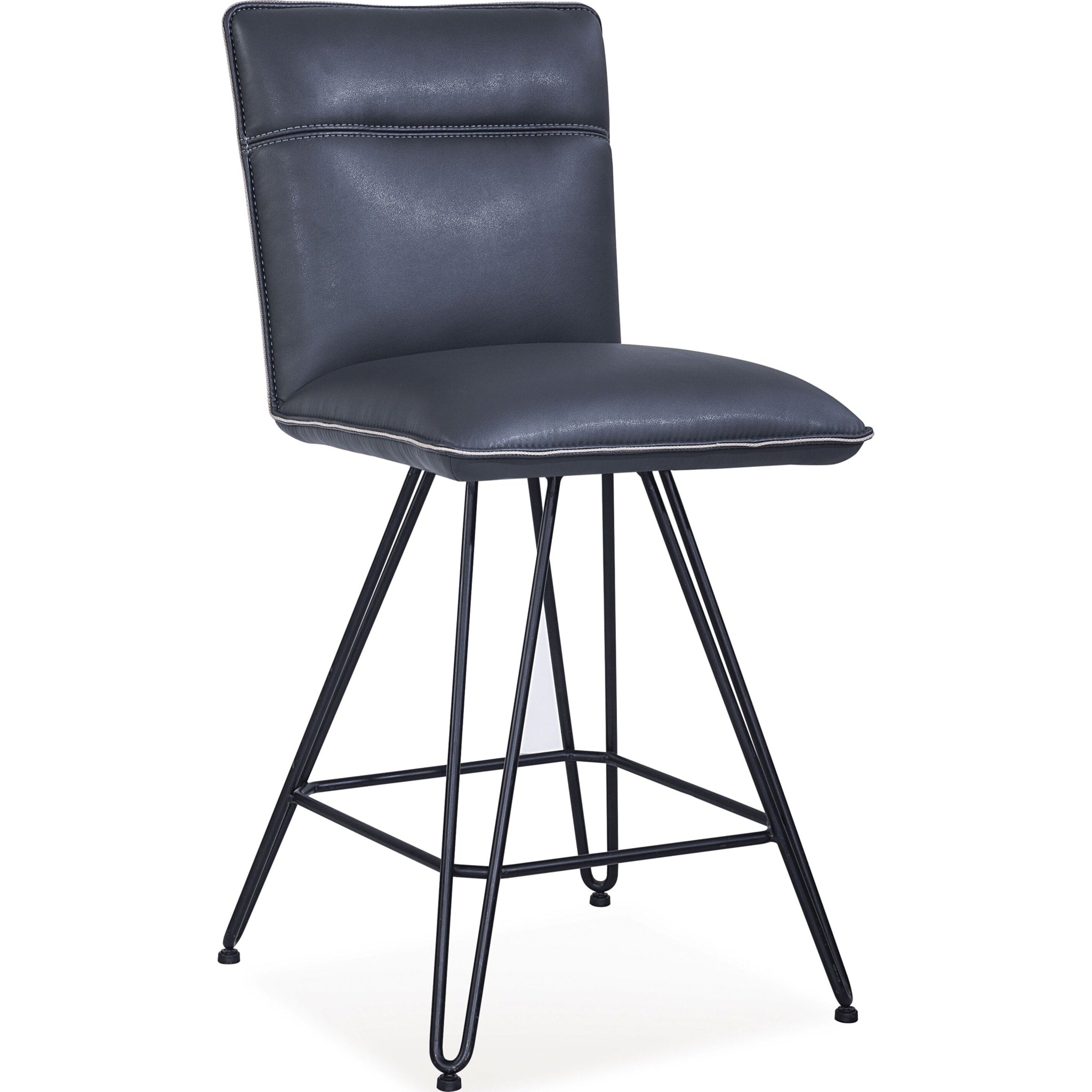 Demi Hairpin Leg Swivel Counter Stool in Cobalt