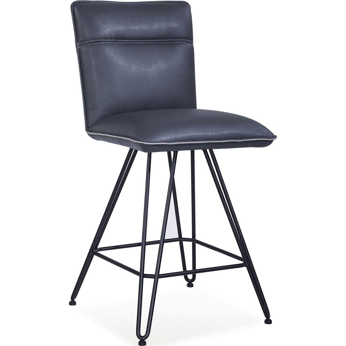 Demi Hairpin Leg Swivel Counter Stool in Cobalt