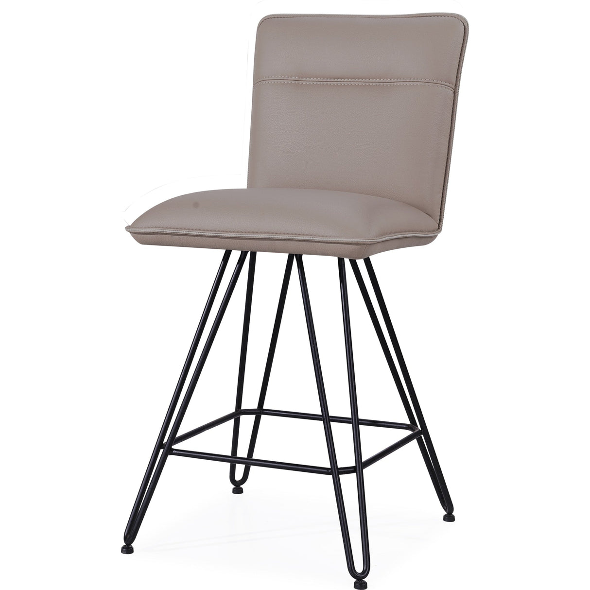 Demi Hairpin Leg Swivel Counter Stool in Taupe