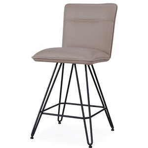 Demi Hairpin Leg Swivel Counter Stool in Taupe