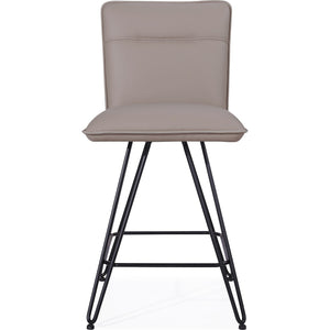 Demi Hairpin Leg Swivel Counter Stool in Taupe