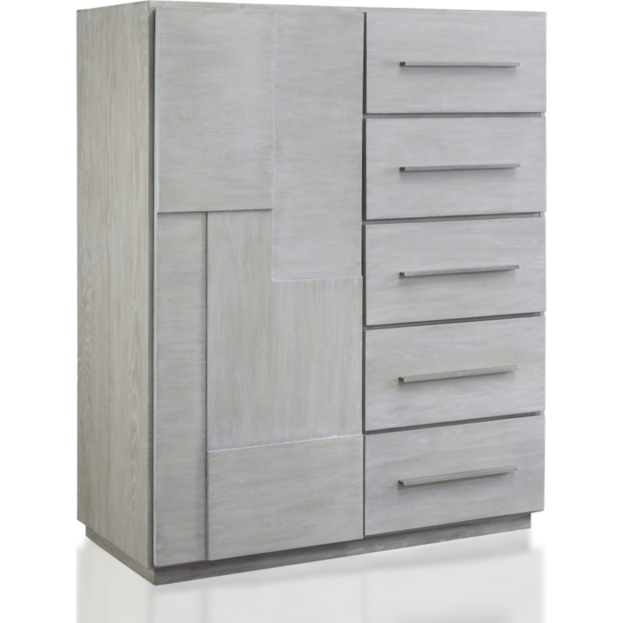 Destination Five Drawer One Door Sweater Chest in Cotton Grey (2024)