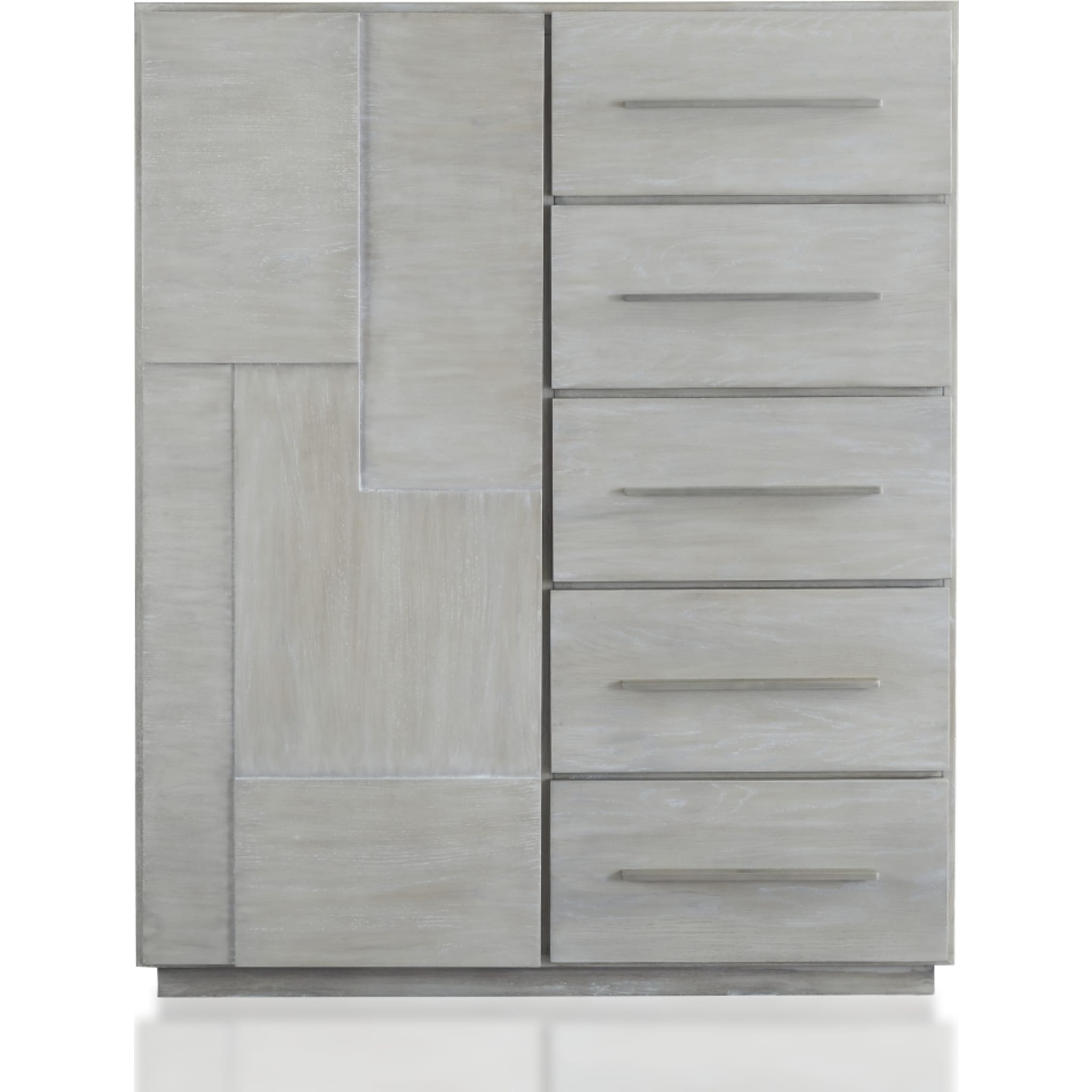 Destination Five Drawer One Door Sweater Chest in Cotton Grey (2024)