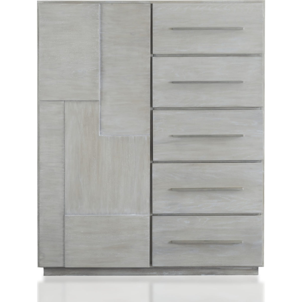 Destination Five Drawer One Door Sweater Chest in Cotton Grey (2024)