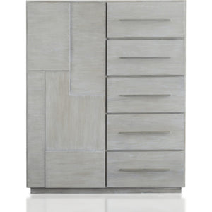 Destination Five Drawer One Door Sweater Chest in Cotton Grey (2024)