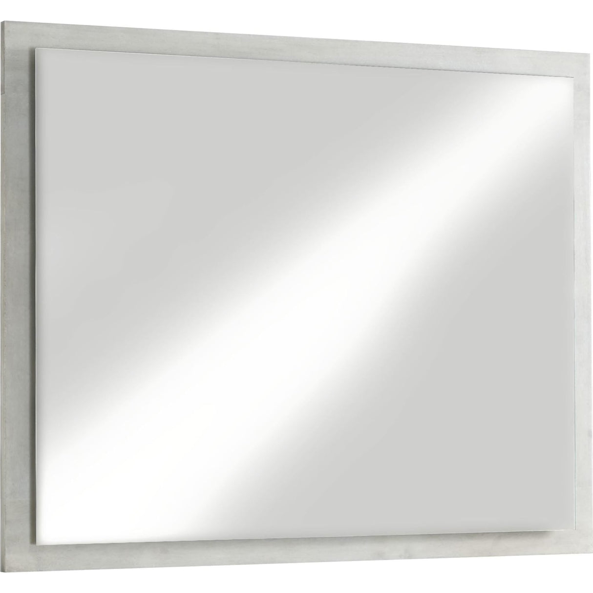 Destination Floating Glass Mirror in Cotton Grey