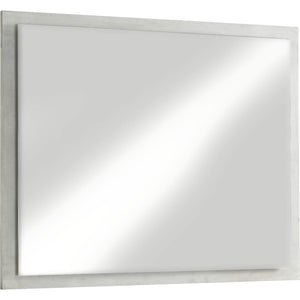 Destination Floating Glass Mirror in Cotton Grey