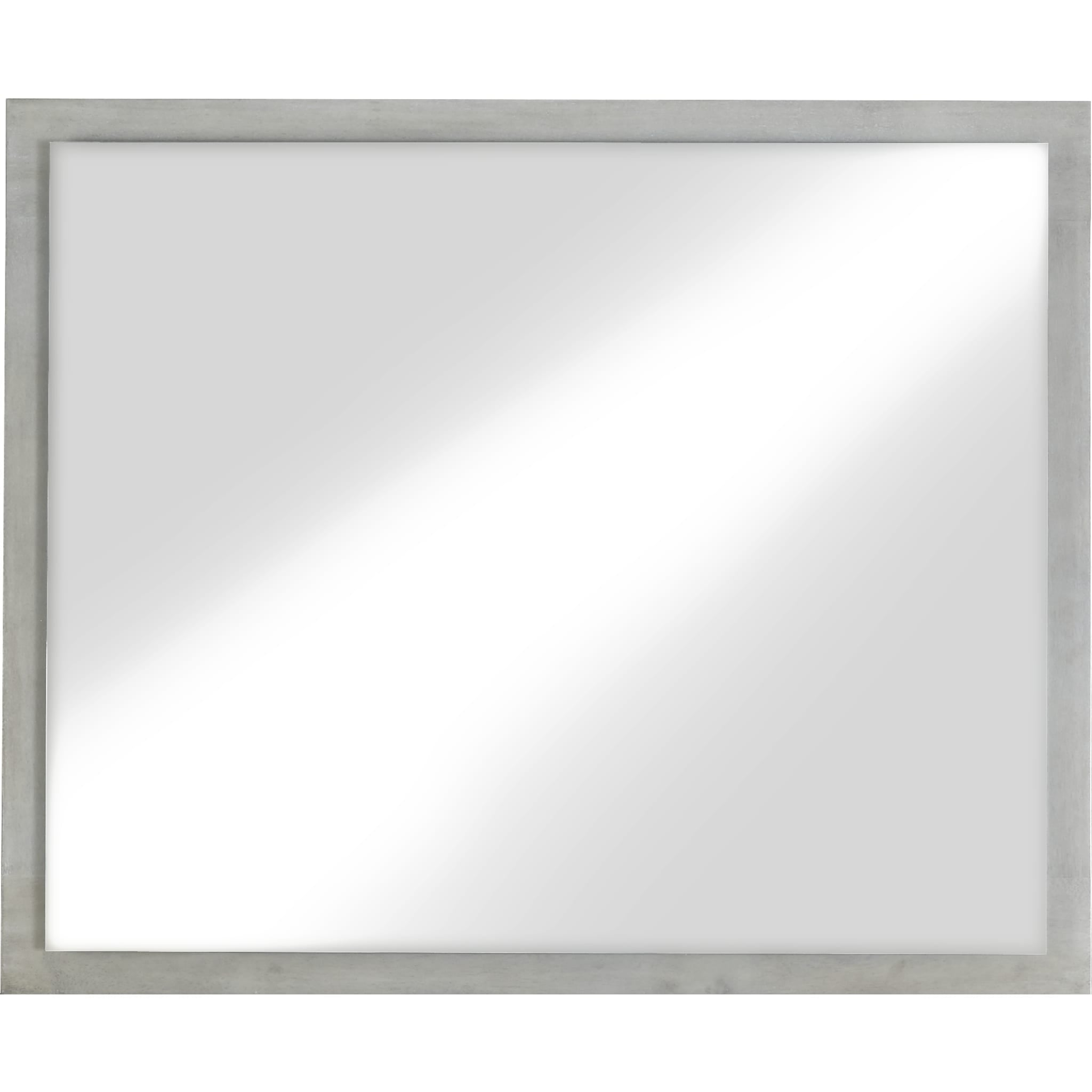 Destination Floating Glass Mirror in Cotton Grey