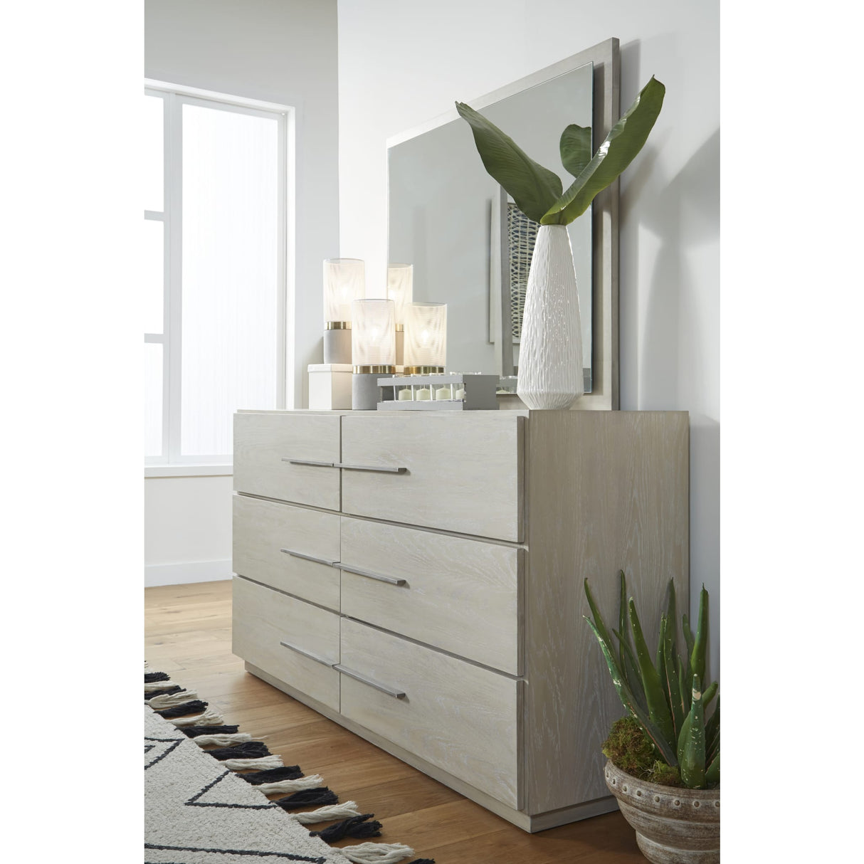 Destination Six Drawer Dresser in Cotton Grey (2024)
