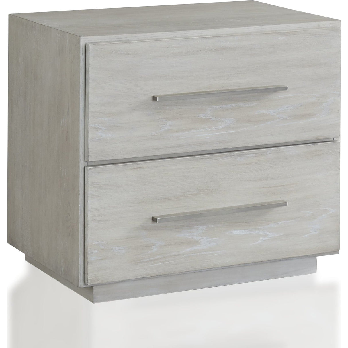 Destination Two Drawer Nightstand in Cotton Grey
