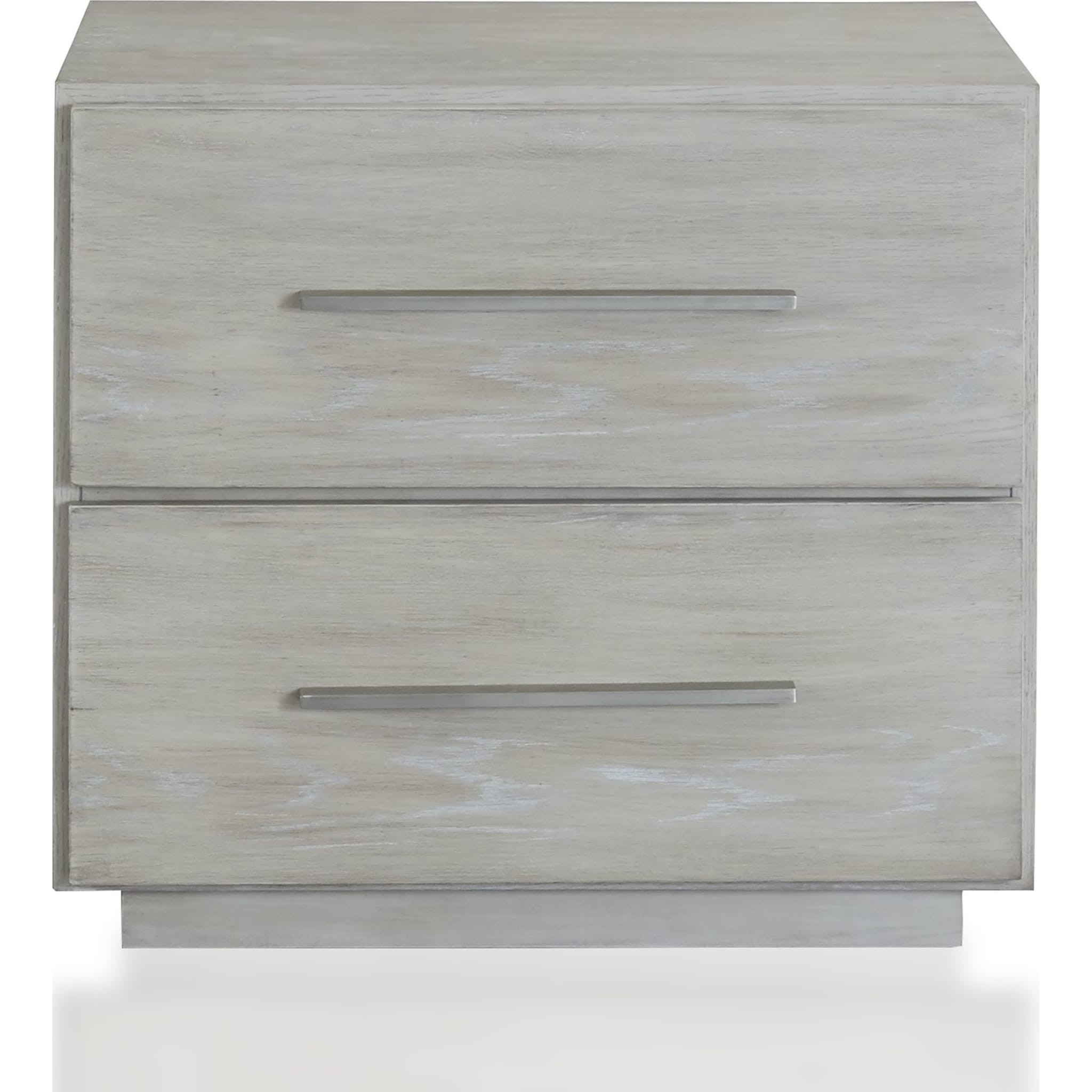 Destination Two Drawer Nightstand in Cotton Grey
