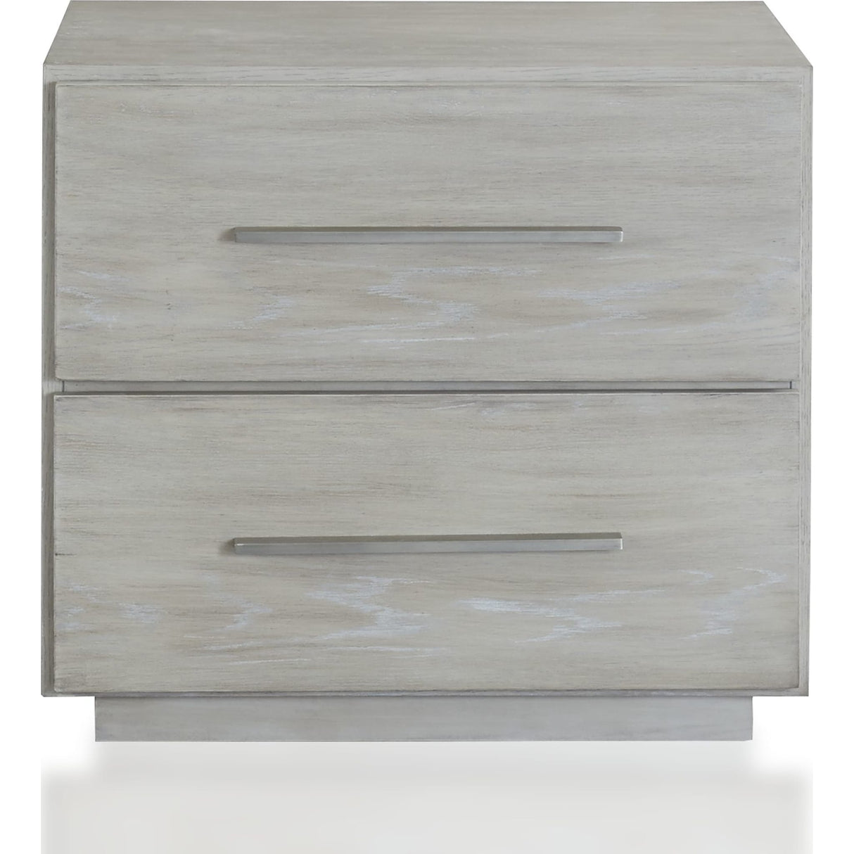 Destination Two Drawer Nightstand in Cotton Grey