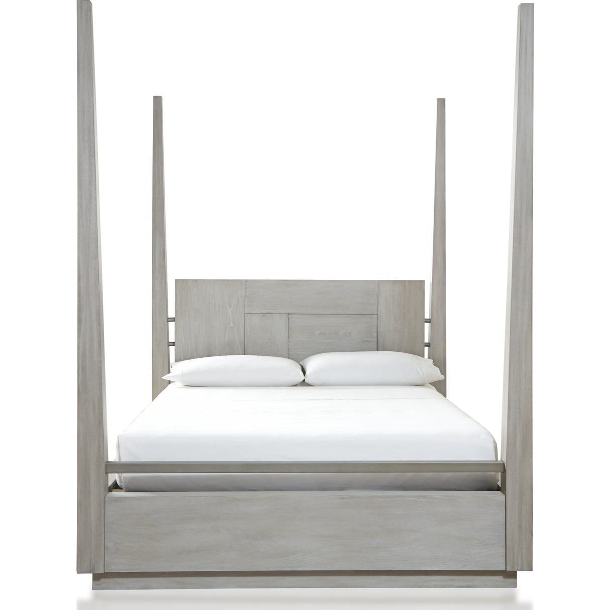 Destination Wood Poster Bed in Cotton Grey