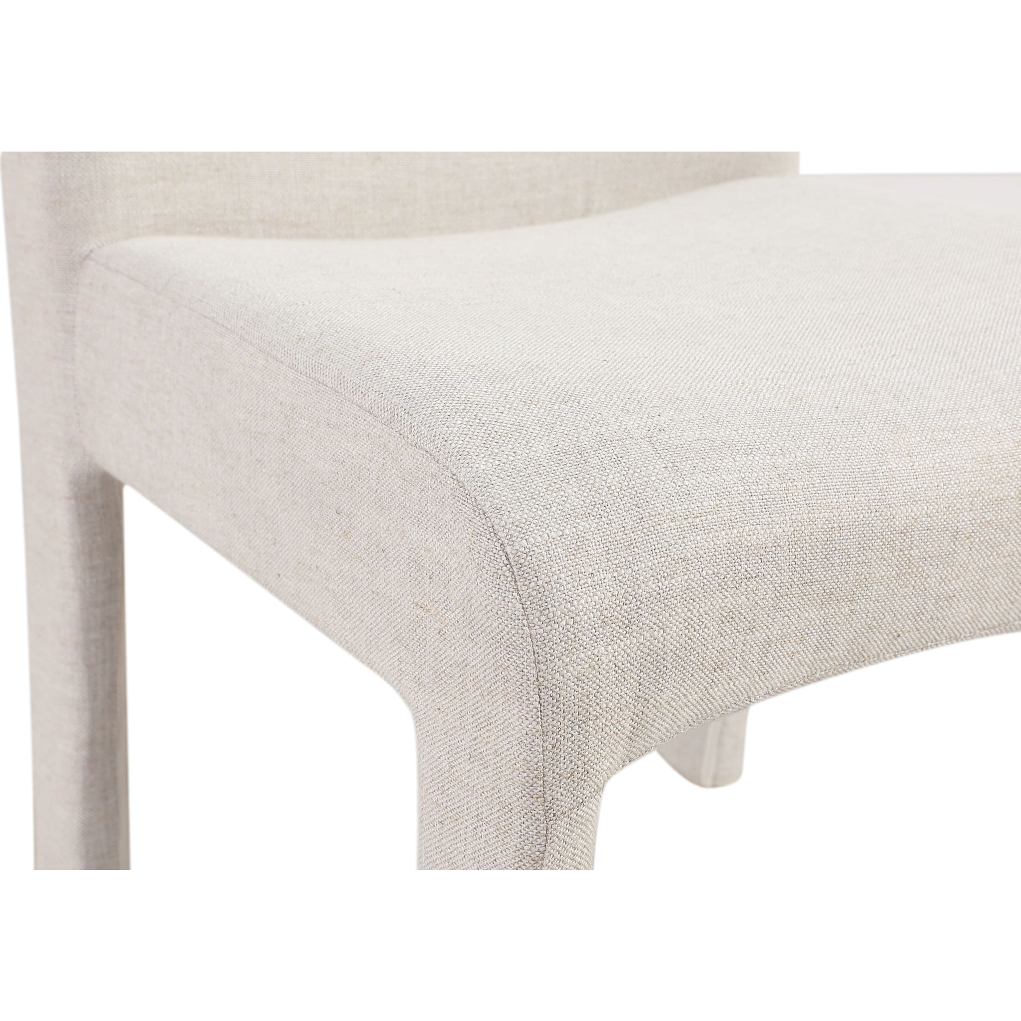 Devon Fully Upholstered Dining Chair in Turtle Dove Linen