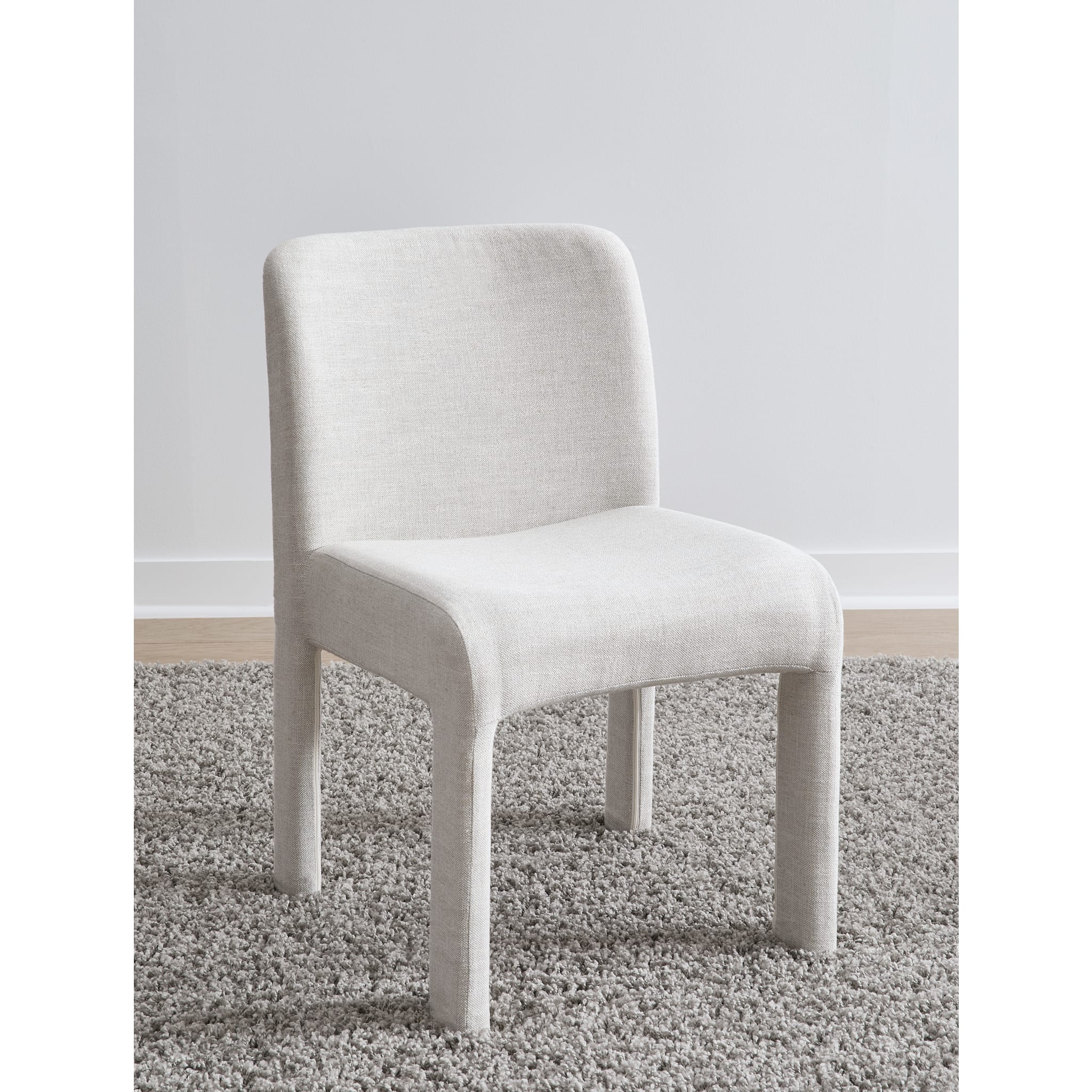 Devon Fully Upholstered Dining Chair in Turtle Dove Linen