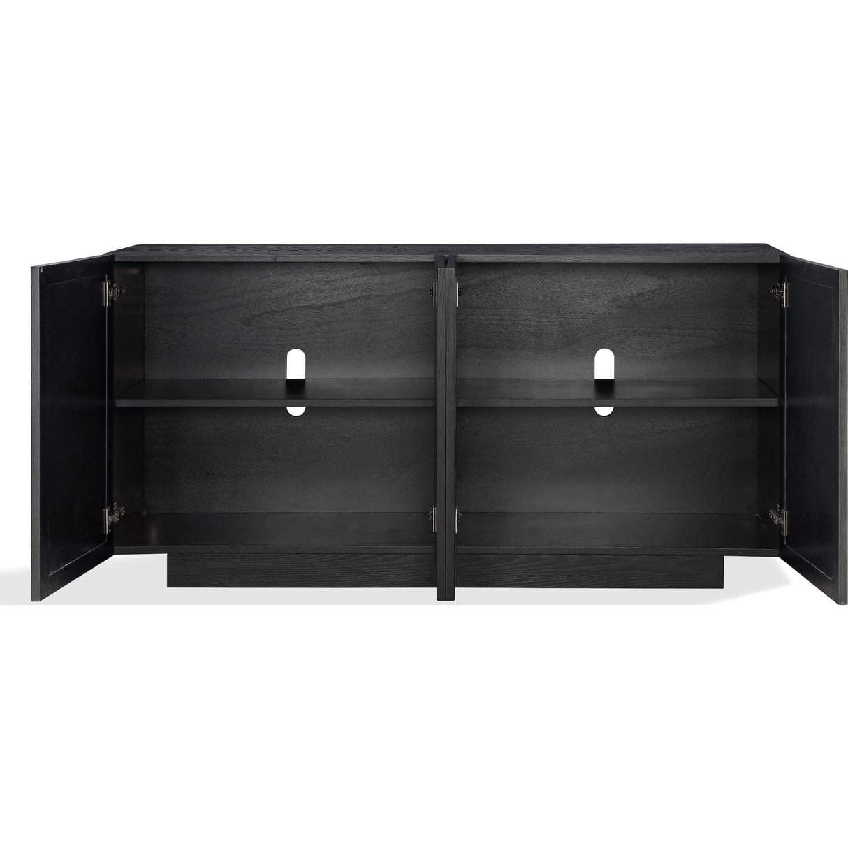 Doheny Wood and Metal  Two Door Sideboard in Black and Brass