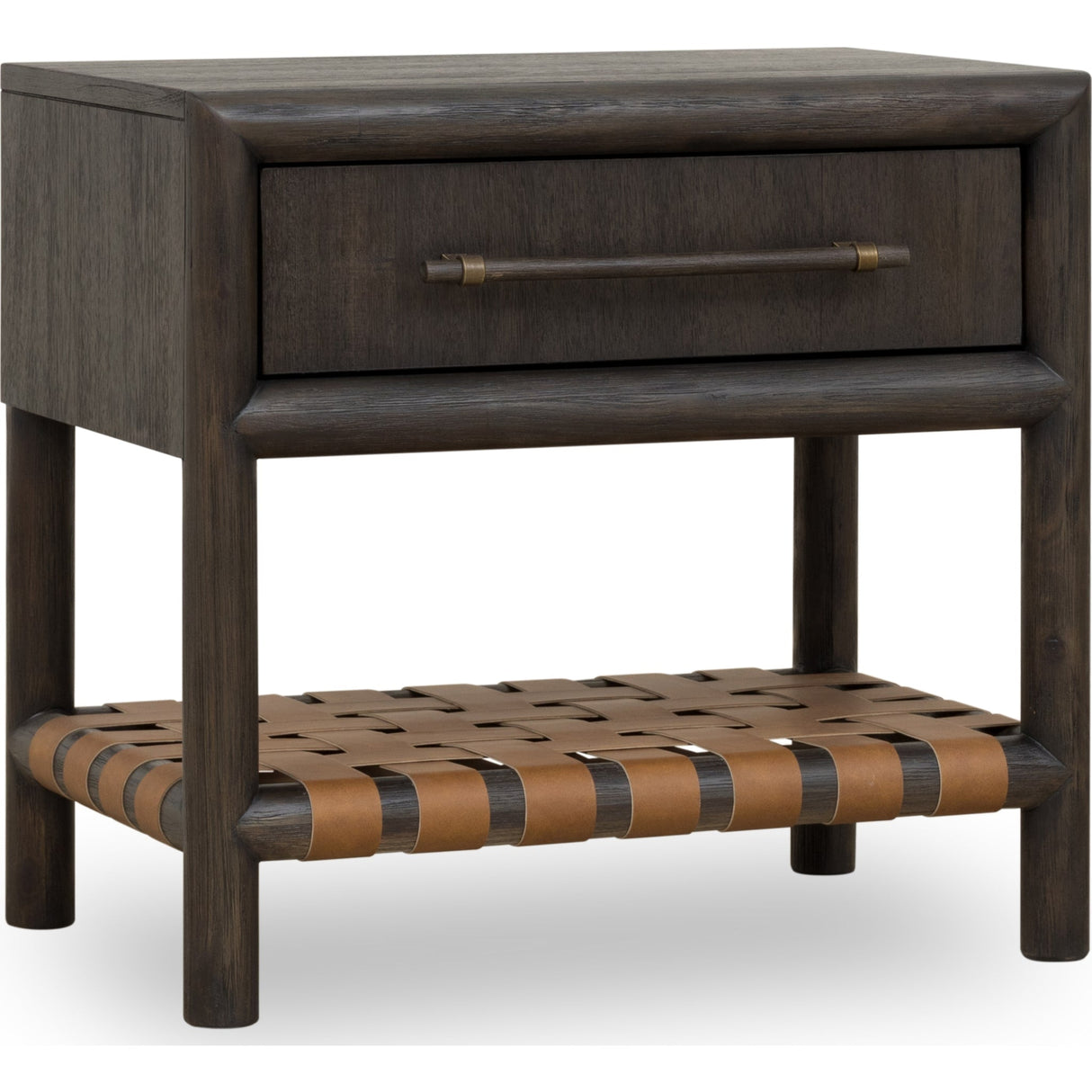 Dorsey One Drawer USB-charging Nightstand in Basalt Grey