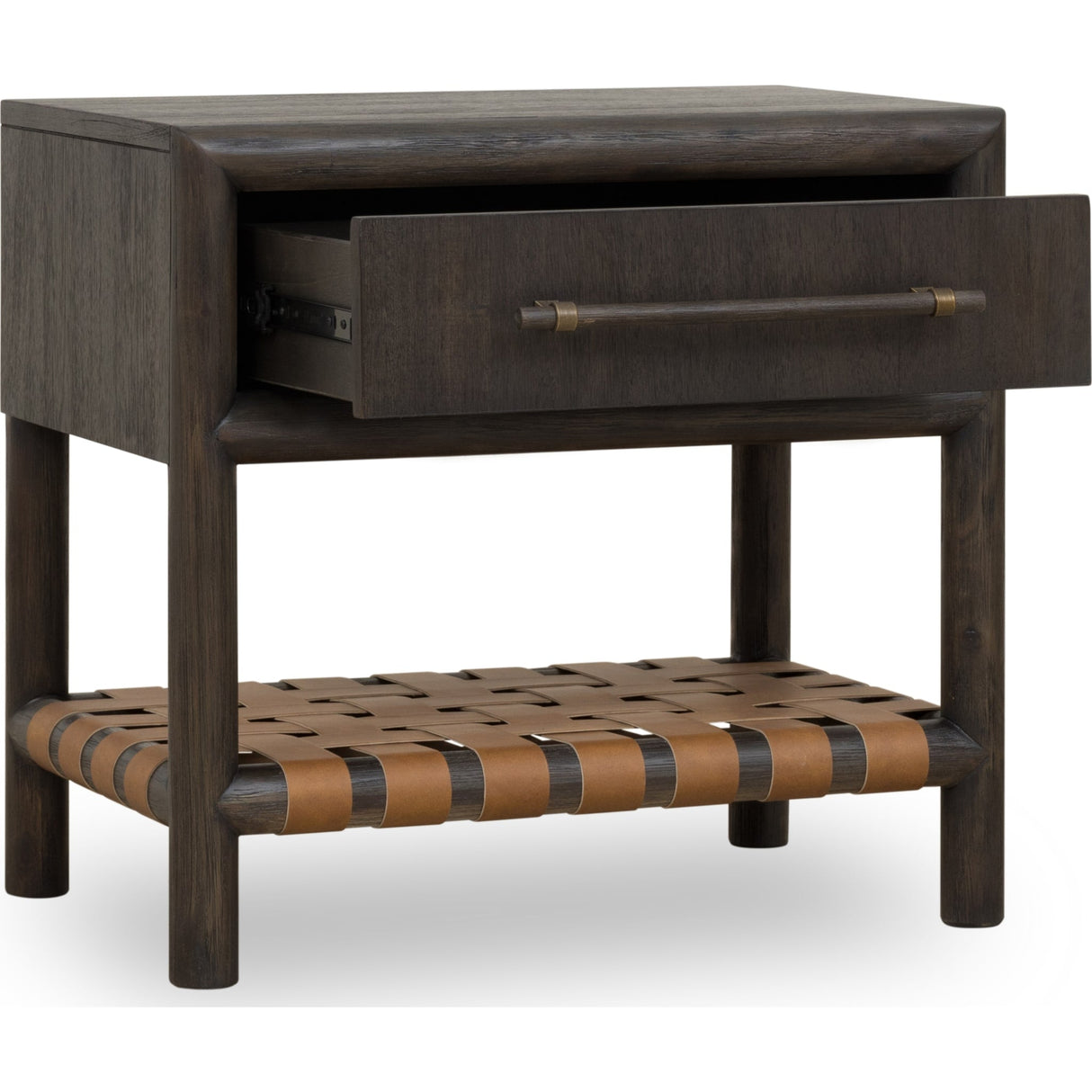 Dorsey One Drawer USB-charging Nightstand in Basalt Grey