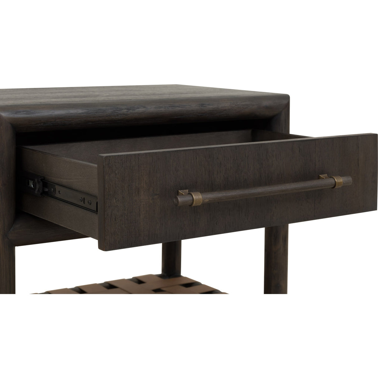 Dorsey One Drawer USB-charging Nightstand in Basalt Grey