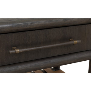 Dorsey One Drawer USB-charging Nightstand in Basalt Grey