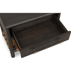 Dorsey One Drawer USB-charging Nightstand in Basalt Grey